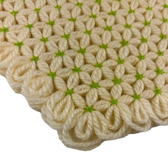 Vintage Boho Crochet Handmade Placemats 6qty. Home Accent Decor 70s 80s Eclectic - Picture 3 of 7